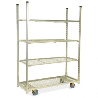 Danish trolley with meswired bottom