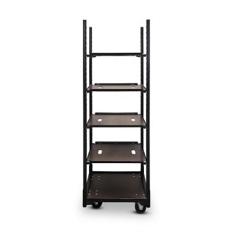 Mobile sales trolley black for presentation