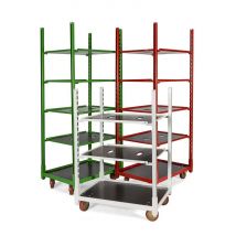 Danish trolley shelves coloured 