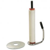 Hand roll holder with blocking disc