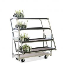 Adjustable presentation trolley