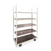Danish trolley 9010 glossy white, presentation, vertical growing