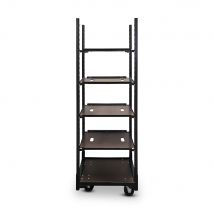 Mobile sales trolley black for presentation