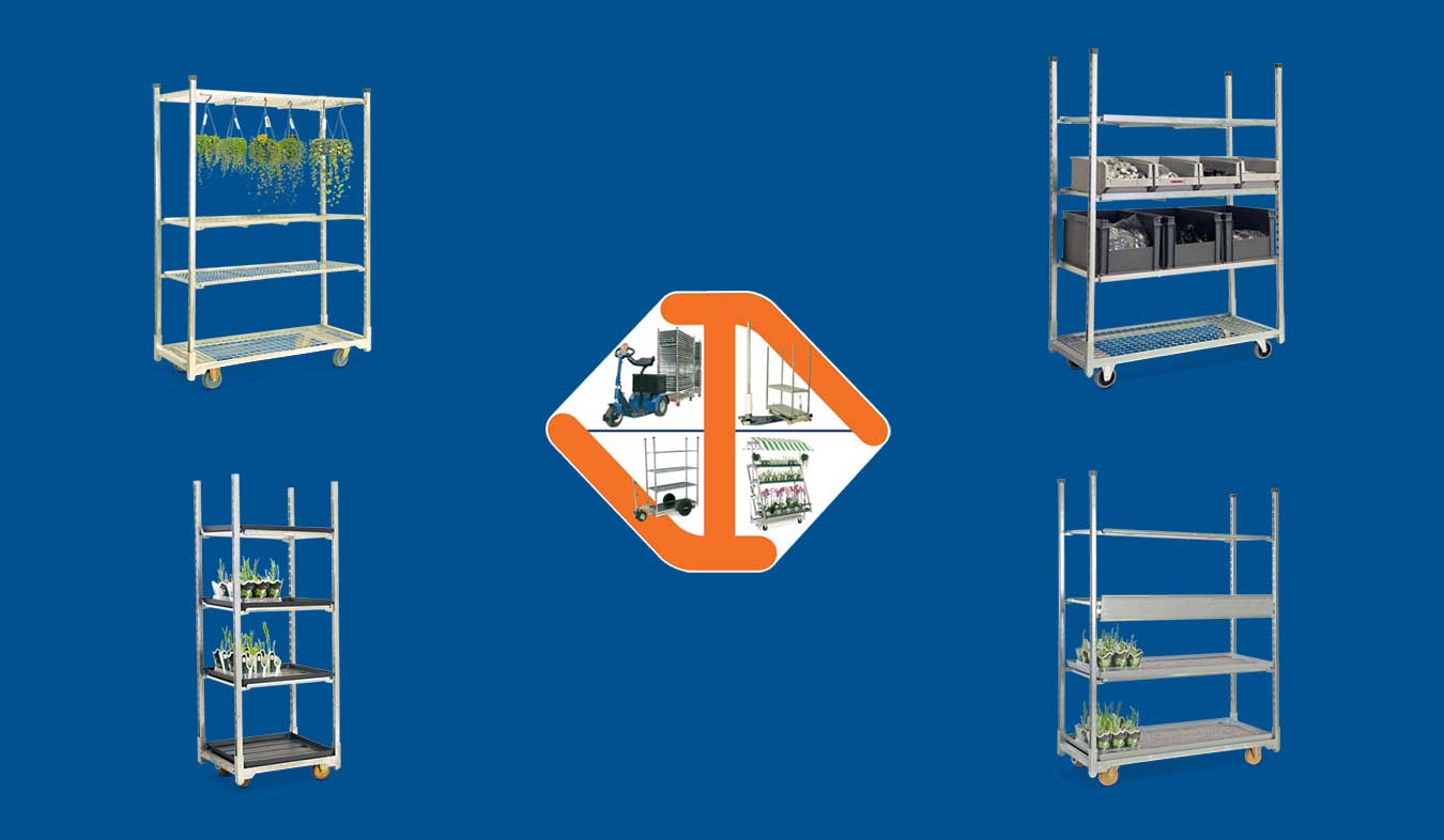 trolleys racks flower and plants